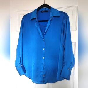 Zara satin effect blouse